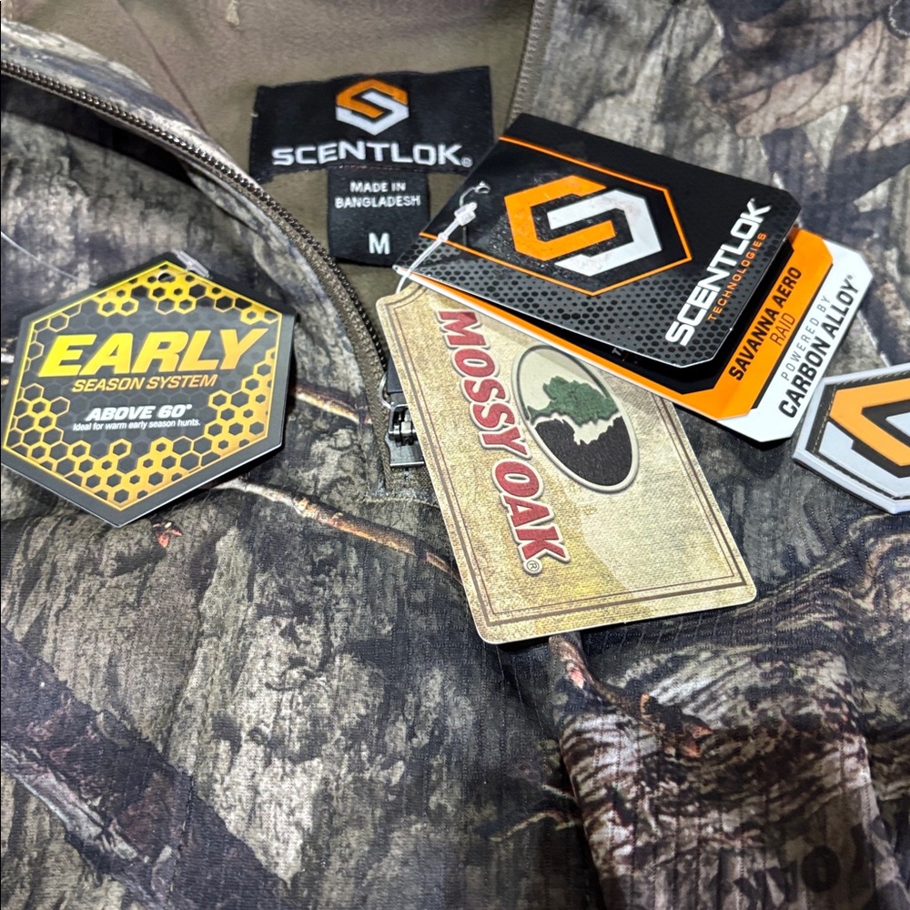 SCENTLOK Savanna Aero Raid MO Country DNA,Carbon Alloy,Early Season 1/4 zip Camo - Picture 12 of 16